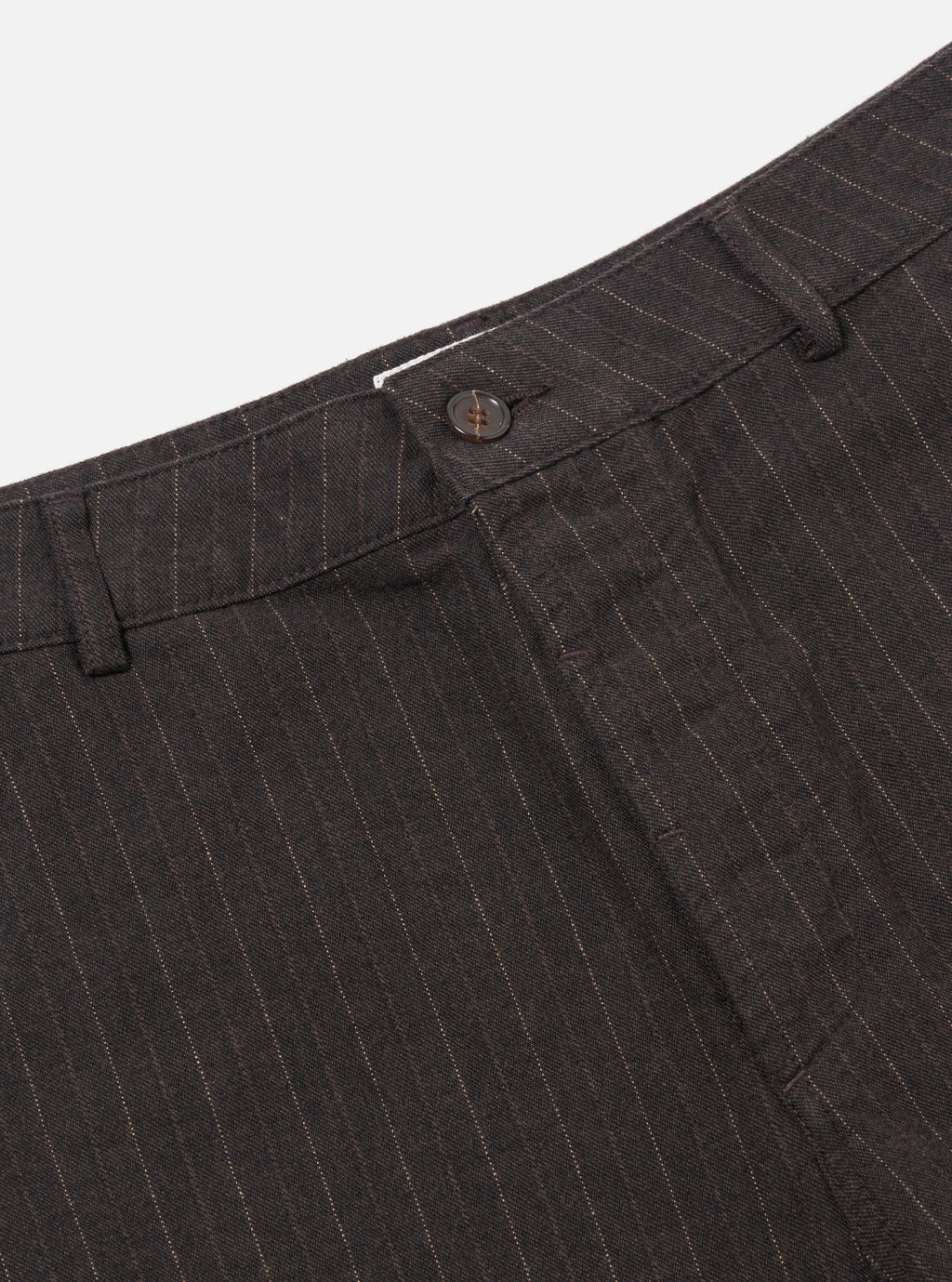 Military Chino in Brown Pinstripe