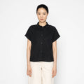 Billie in Black Double Weave Gauze
