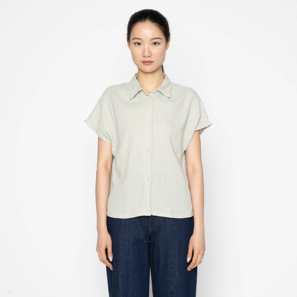 Billie in Mint Double Weave Gauze