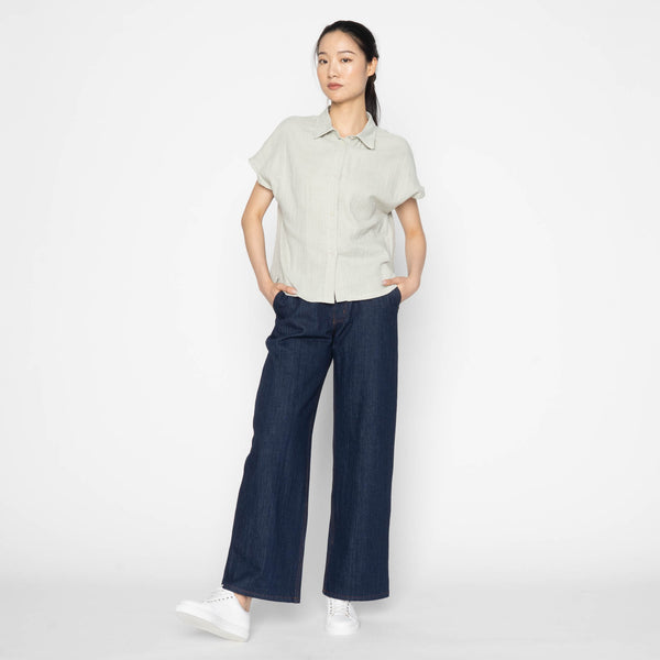 Billie in Mint Double Weave Gauze