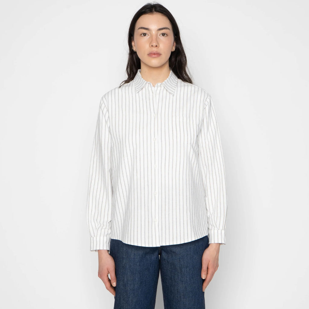 Judy in Cotton Yarn Dyed Oxford White