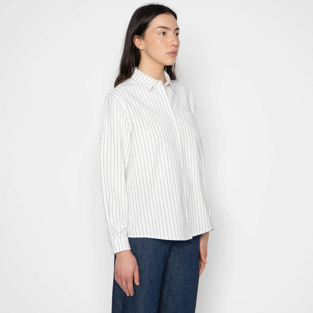 Judy in Cotton Yarn Dyed Oxford White