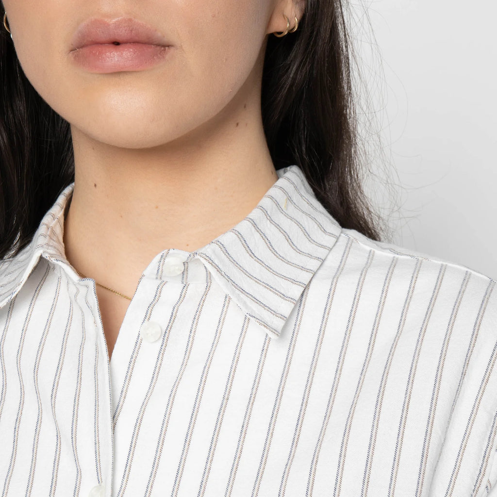 Judy in Cotton Yarn Dyed Oxford White