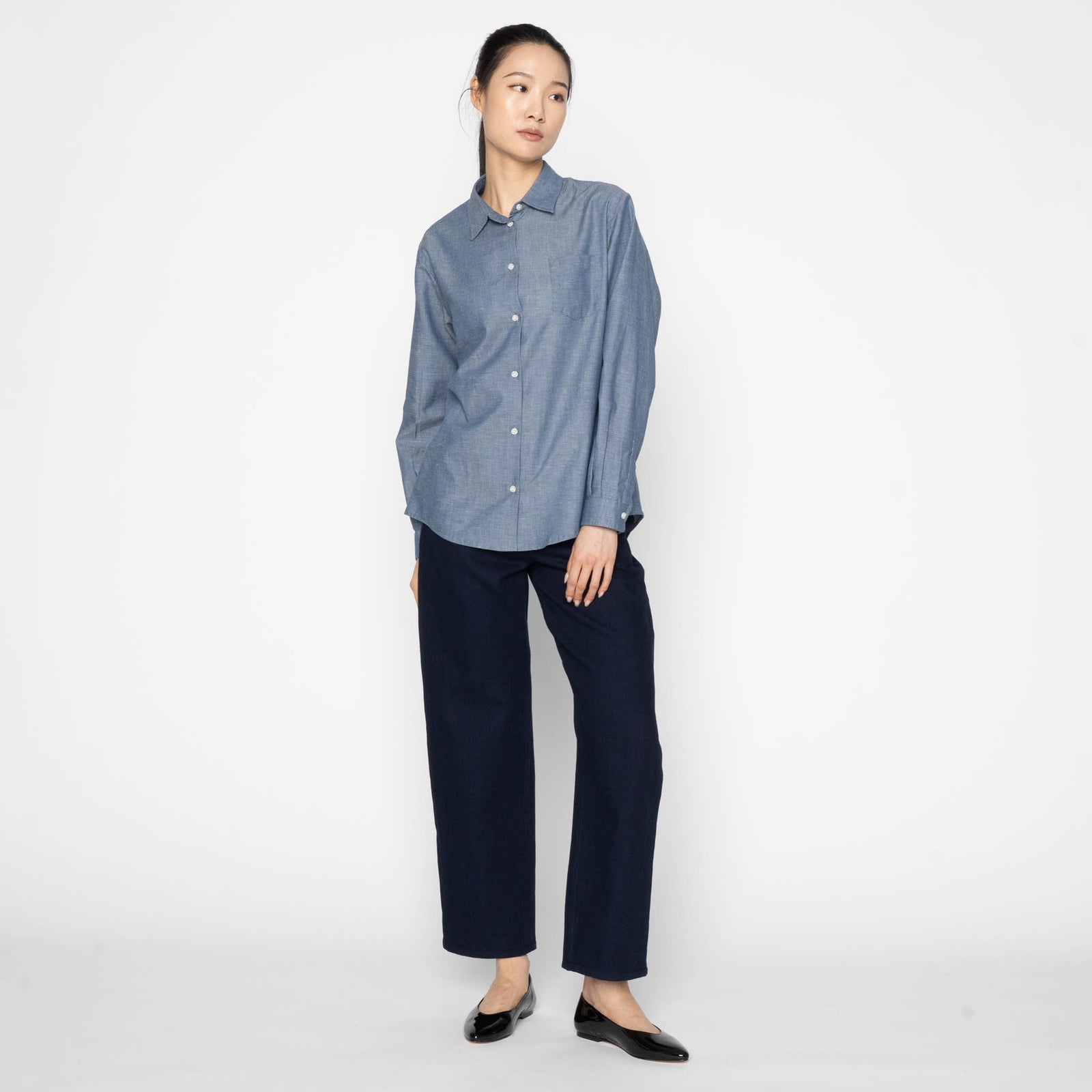 Judy in Chambray with Multicolor Nep