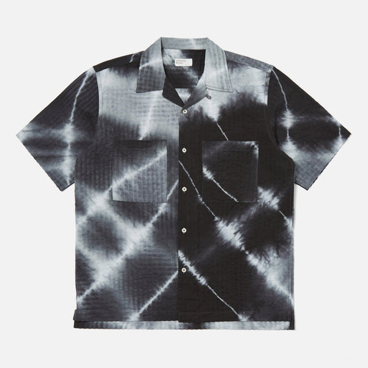 Camper Shirt in Charcoal Tie 'n Dye Seersucker