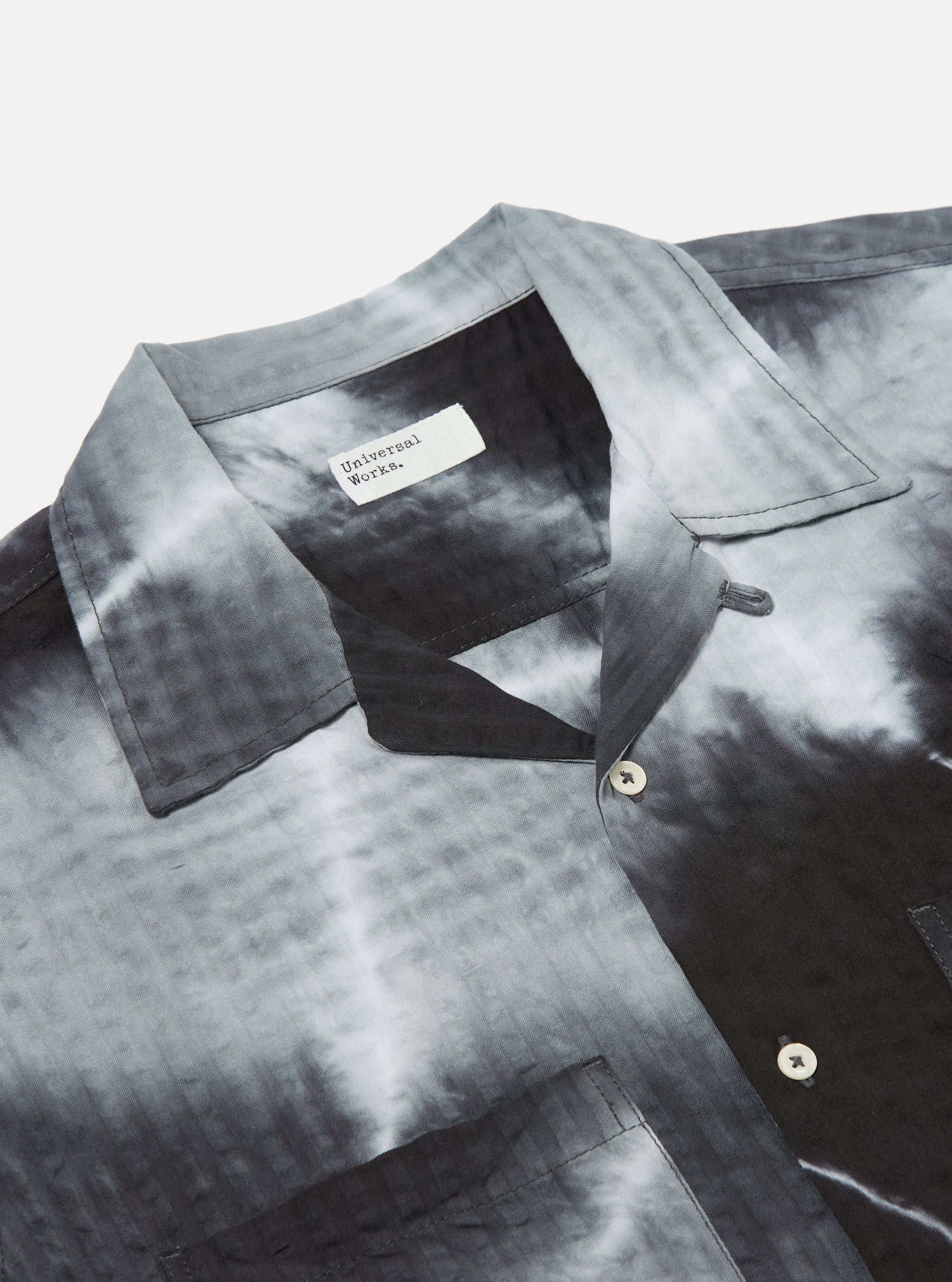 Camper Shirt in Charcoal Tie 'n Dye Seersucker