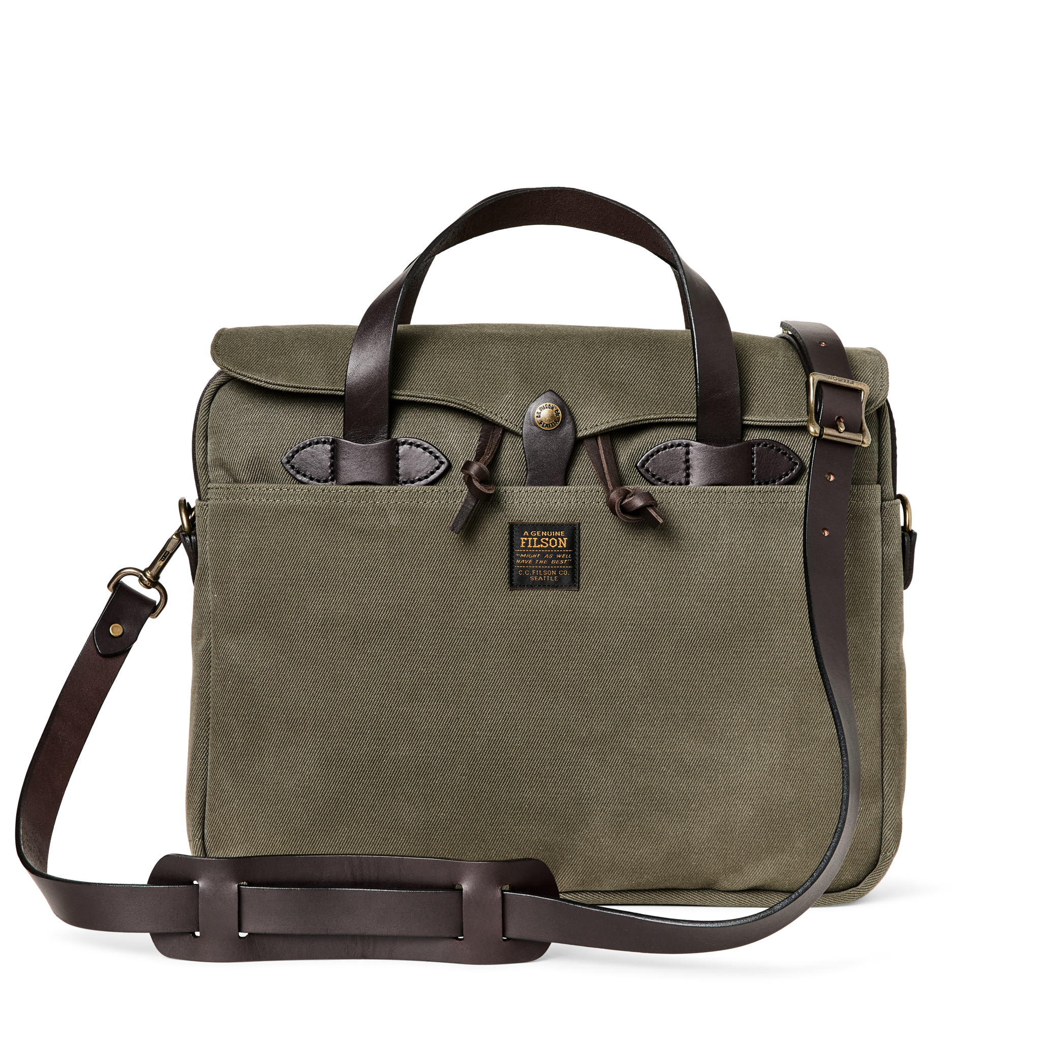 Original Briefcase in Otter Green Rugged Twill