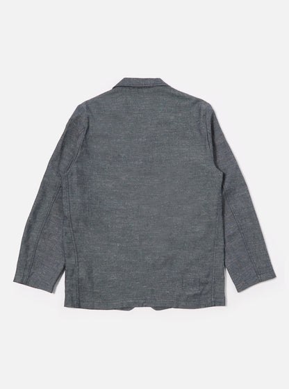 Three Button Jacket in Lord Cotton Linen Denim