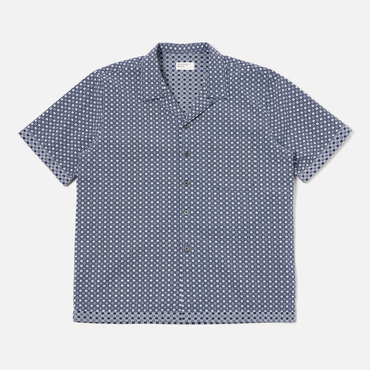 Dean Road Shirt in Navy Tile