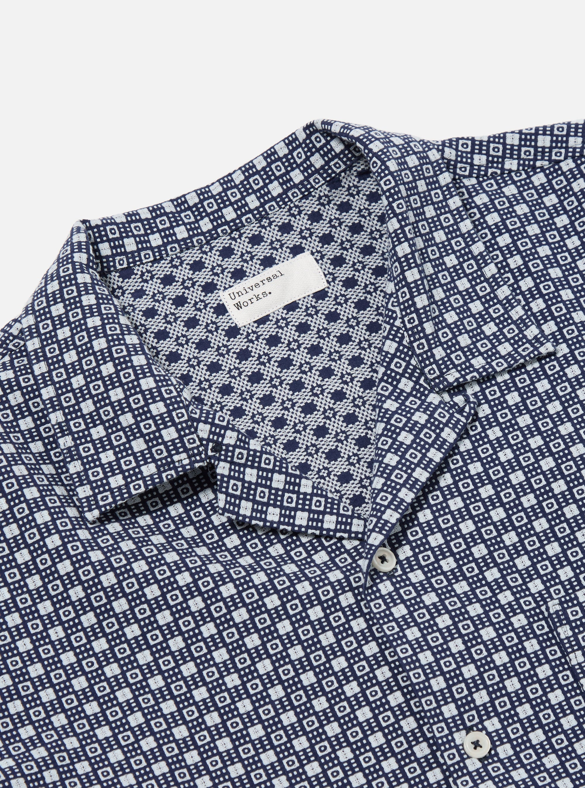 Dean Road Shirt in Navy Tile