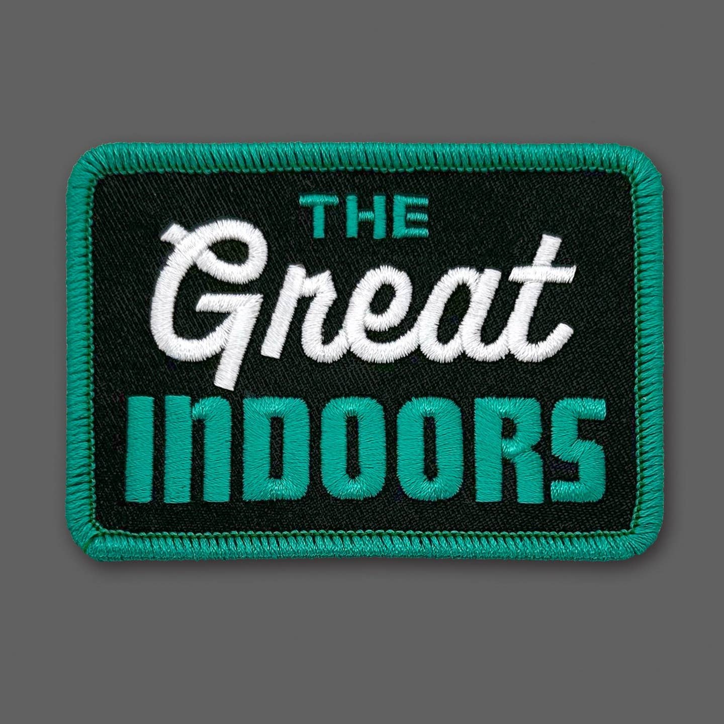 DDC-330 “Great Indoors” Black/Turquoise Souvenir Patch