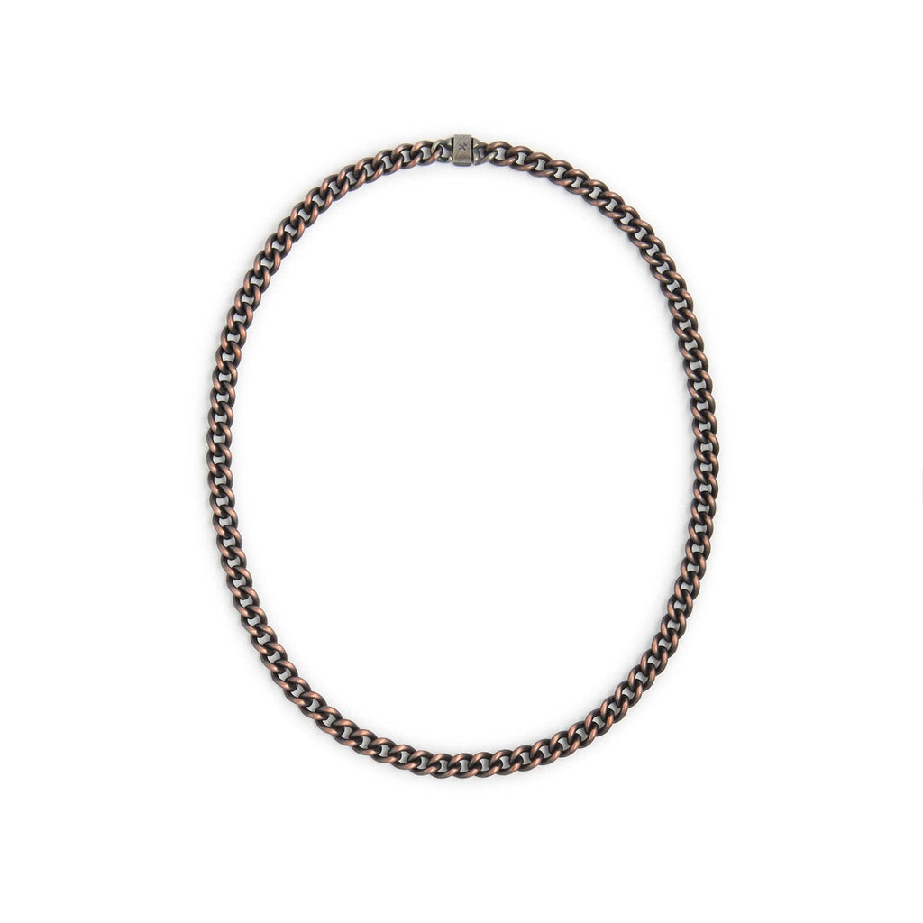Classic Neck Chain in Work Patina Brass