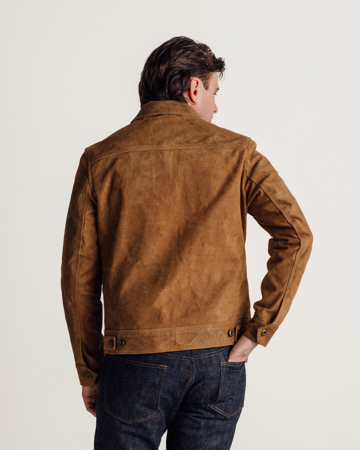 370 "Duke" Suede Unlined Rough Out Cowhide Jacket