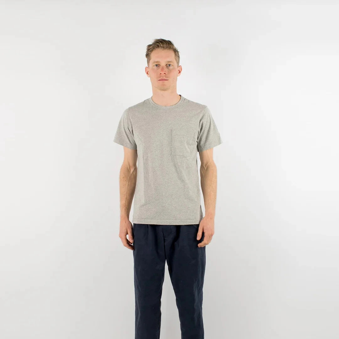 Heavy Duty Single-Pocket Tee in Heather