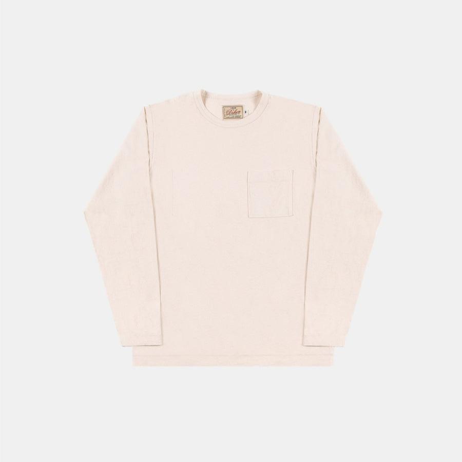 Heavy Duty Long Sleeve Pocket Tee in Natural