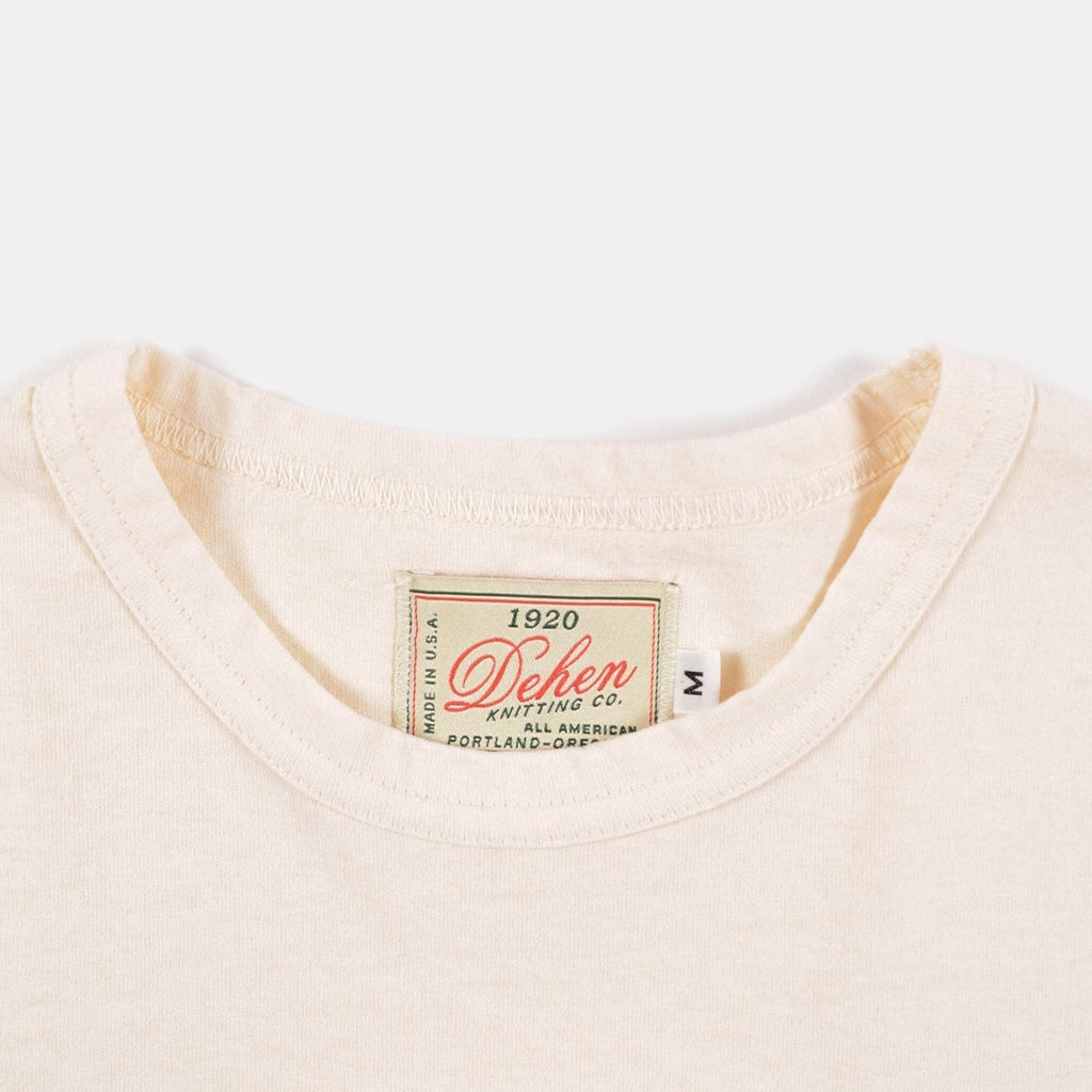 Heavy Duty Long Sleeve Pocket Tee in Natural