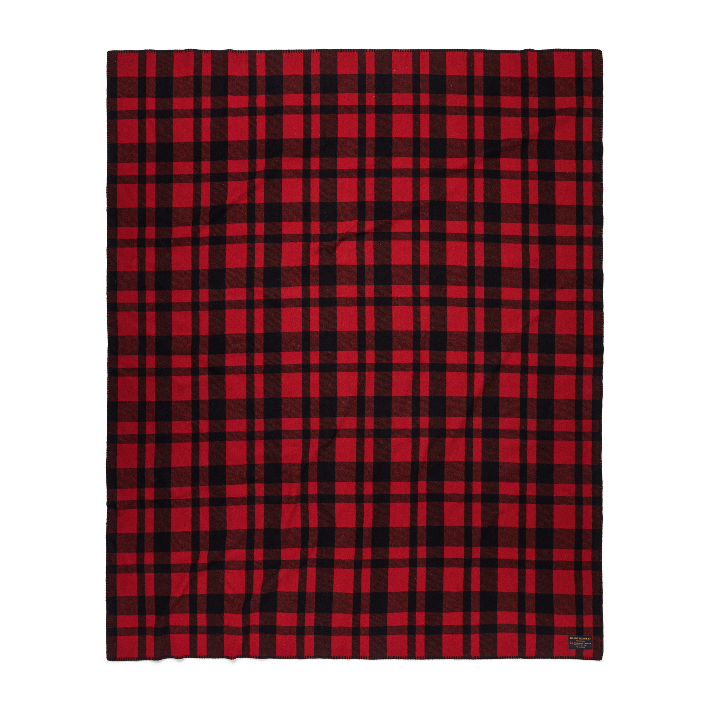 Mackinaw Wool Blanket in Red Black Heritage Plaid