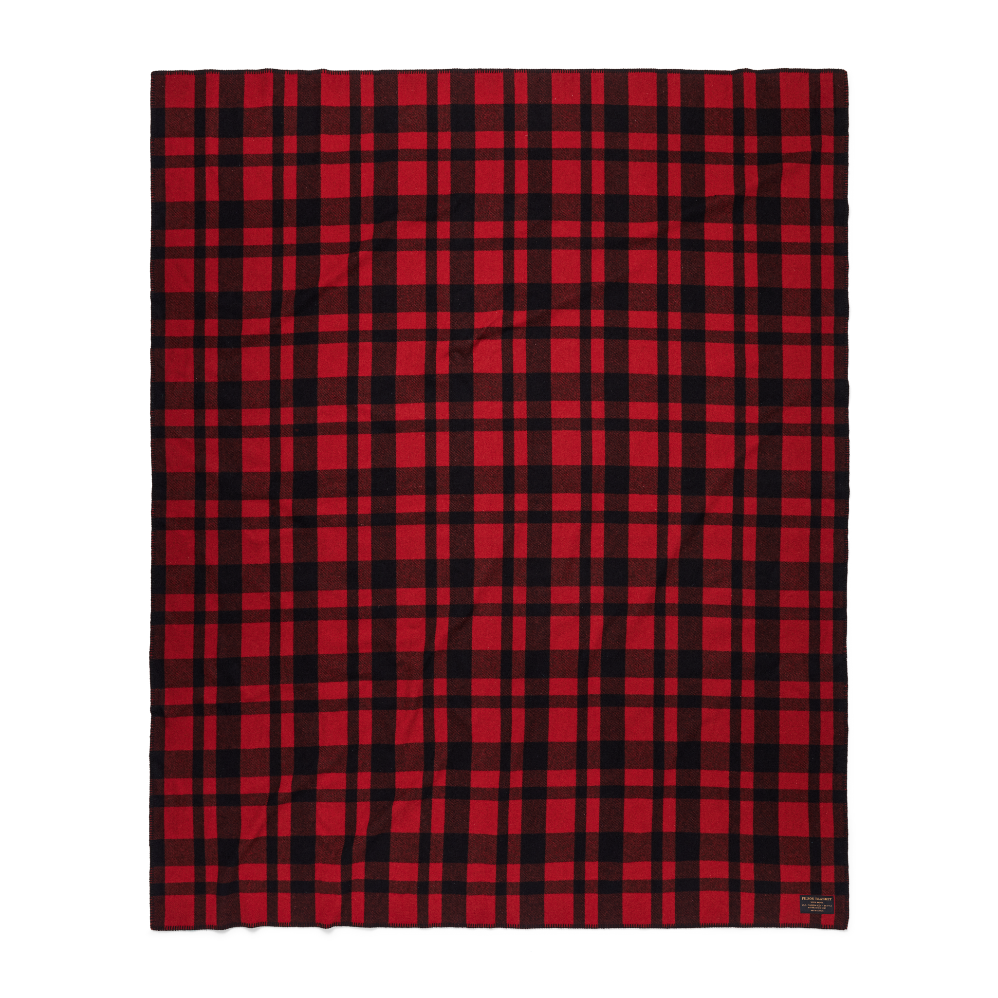 Mackinaw Wool Blanket in Red Black Heritage Plaid
