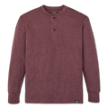 Waffle Knit Henley in Dark Port Heather