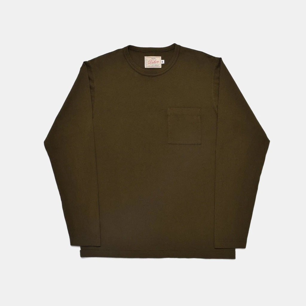 Heavy Duty Long Sleeve Pocket Tee in Loden