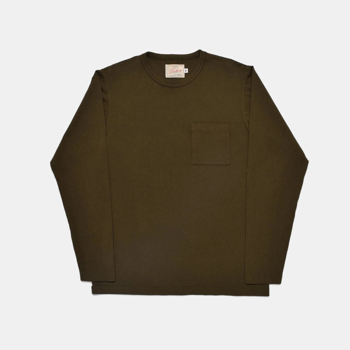 Heavy Duty Long Sleeve Pocket Tee in Loden