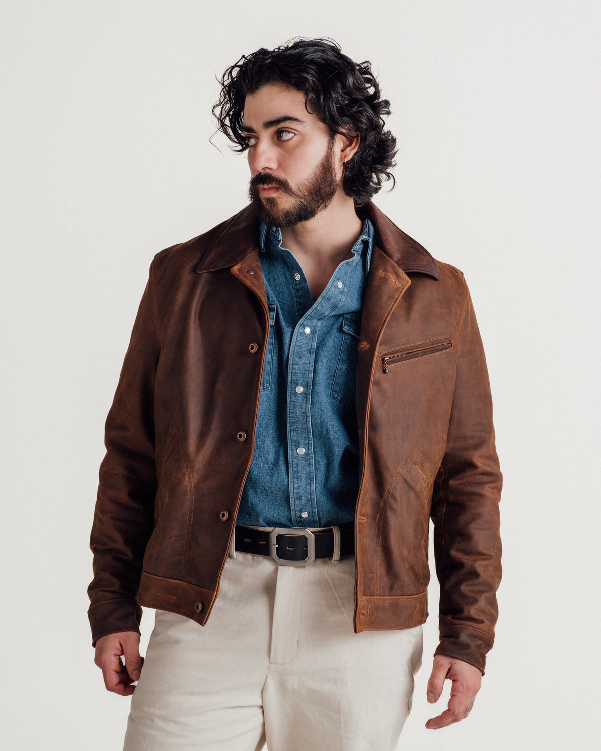 538 Nubuck Cowhide Rancher Jacket