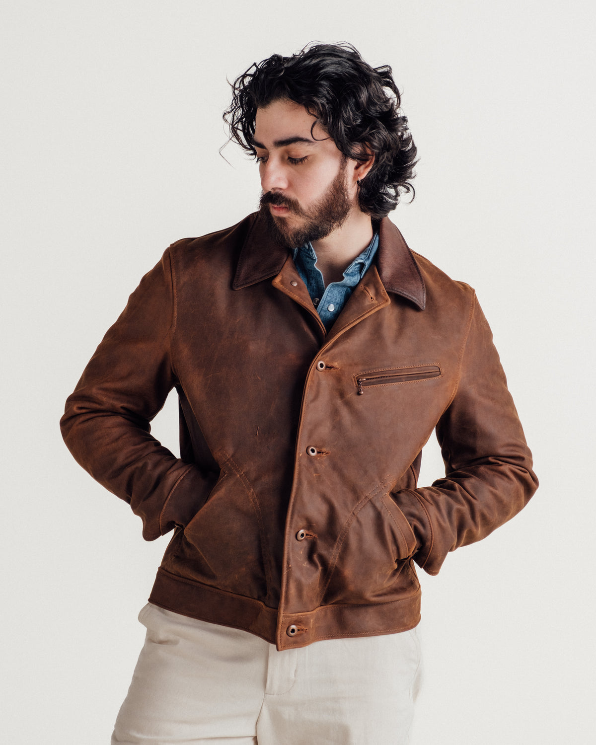 538 Nubuck Cowhide Rancher Jacket