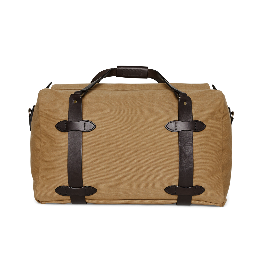 Medium Rugged Twill Duffle Bag in Tan