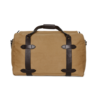 Medium Rugged Twill Duffle Bag in Tan