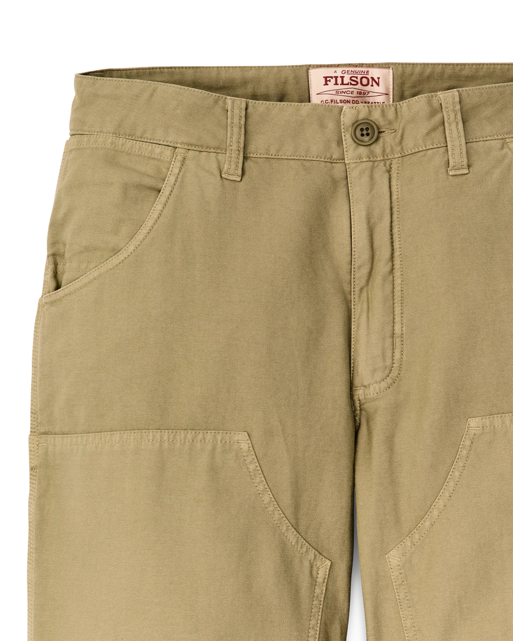 Reverse Sateen Double Front Pants in Antique Khaki