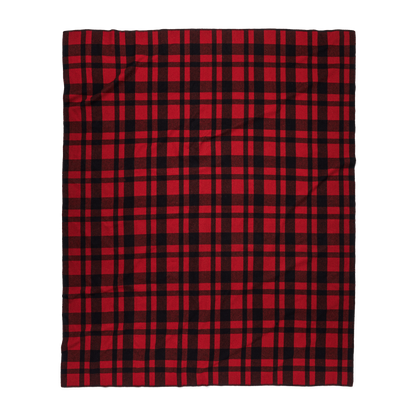 Mackinaw Wool Blanket in Red Black Heritage Plaid