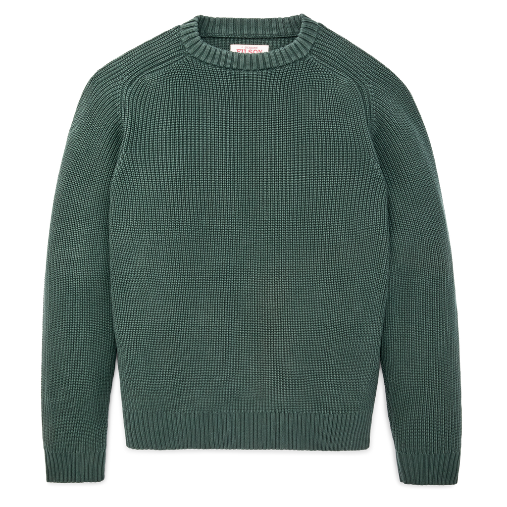 Vintage Cotton Crewneck Sweater in Juniper