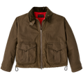 Women's Shelter Cloth Short Work Jacket in Dark Tan