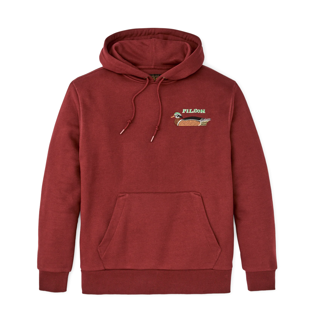 Prospector Embroidered Ducks Hoodie in Fired Brick