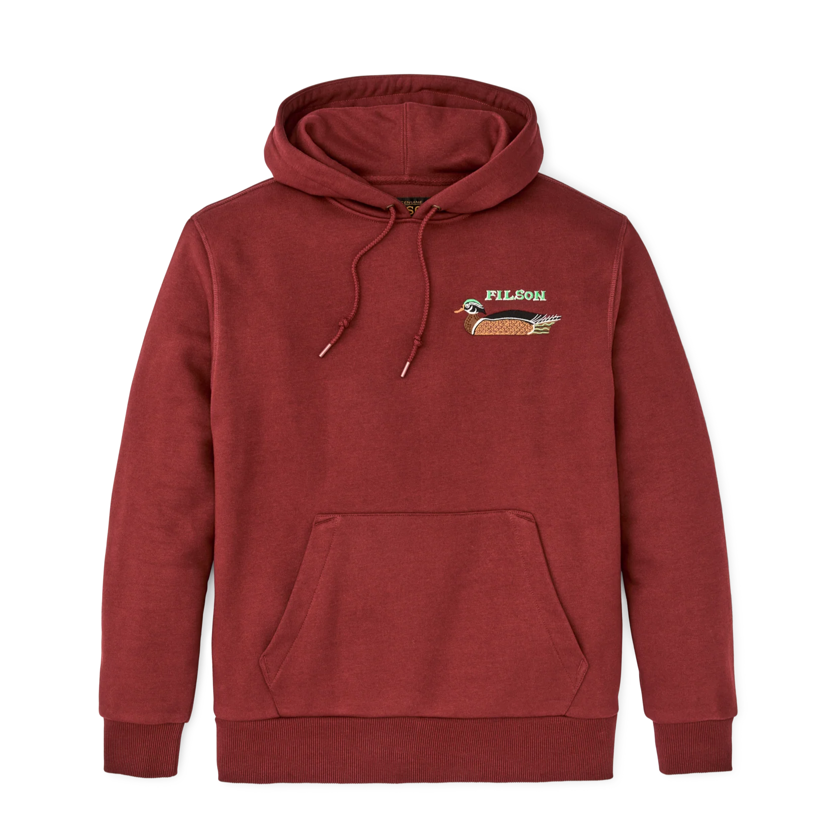 Prospector Embroidered Ducks Hoodie in Fired Brick