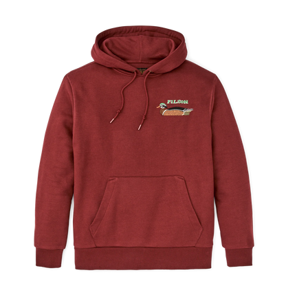 Prospector Embroidered Ducks Hoodie in Fired Brick