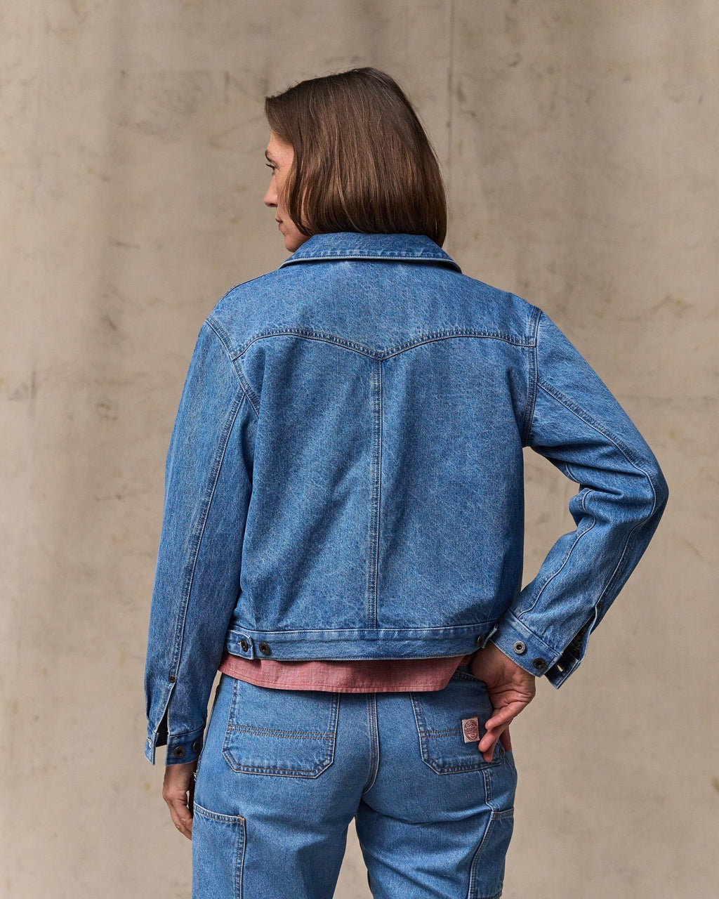 Western Denim Jacket in Light Indigo