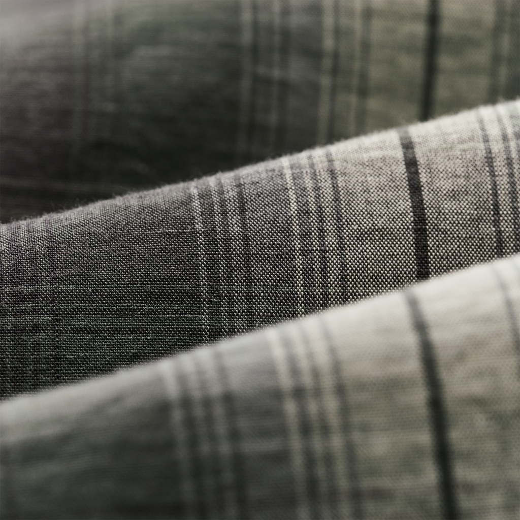 Greenwood Short Sleeve Camp Shirt in Olive & Beige Ombre