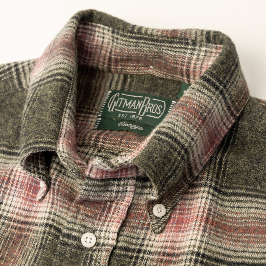 Olive Double Sided Brushed Melange Shirt