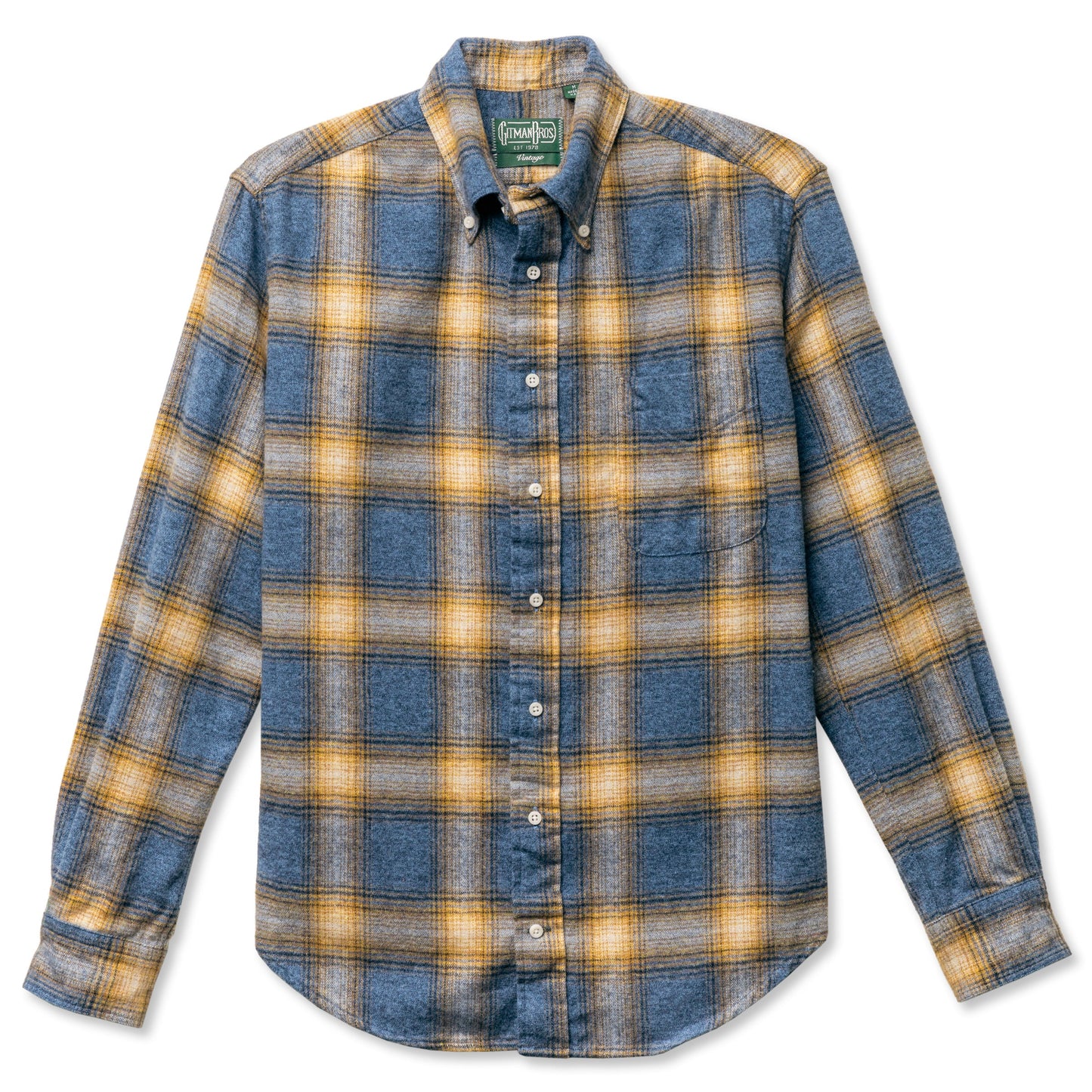 Blue Double Sided Brushed Melange Shirt