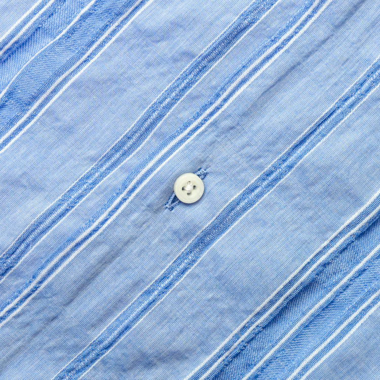 Camp Shirt in Blue Japanese Dobby Stripe