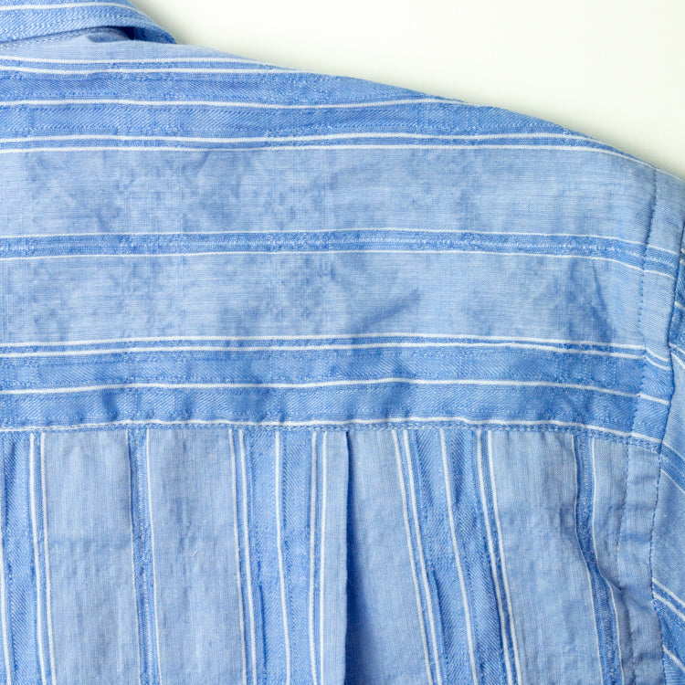 Camp Shirt in Blue Japanese Dobby Stripe