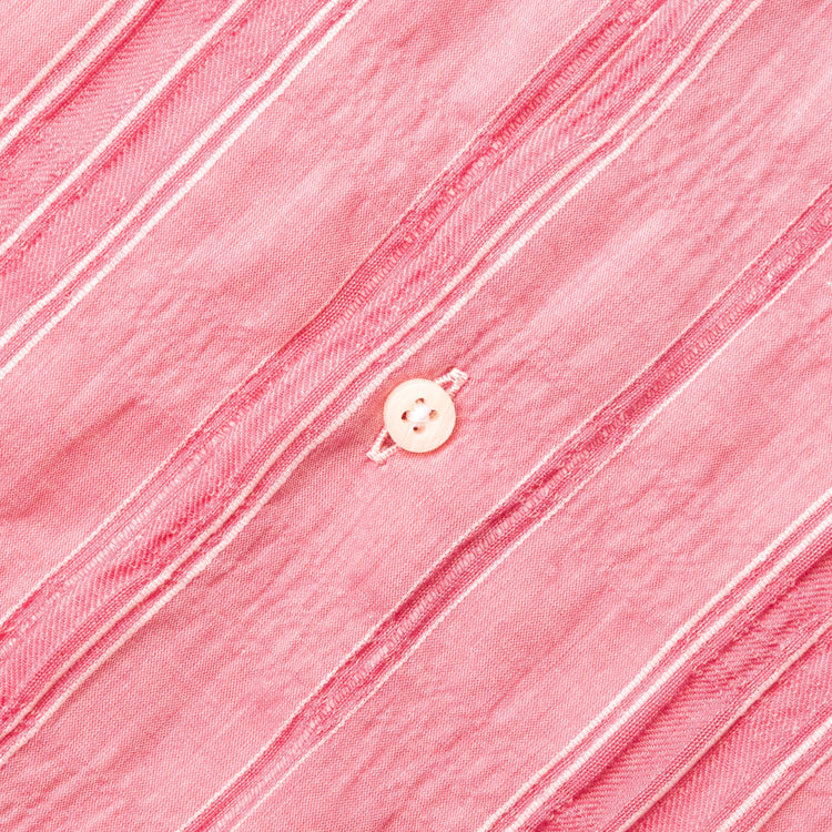 Pink Japanese Dobby Stripe Camp Shirt