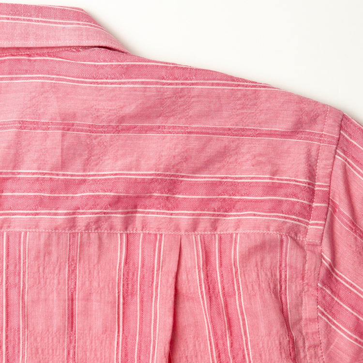 Pink Japanese Dobby Stripe Camp Shirt