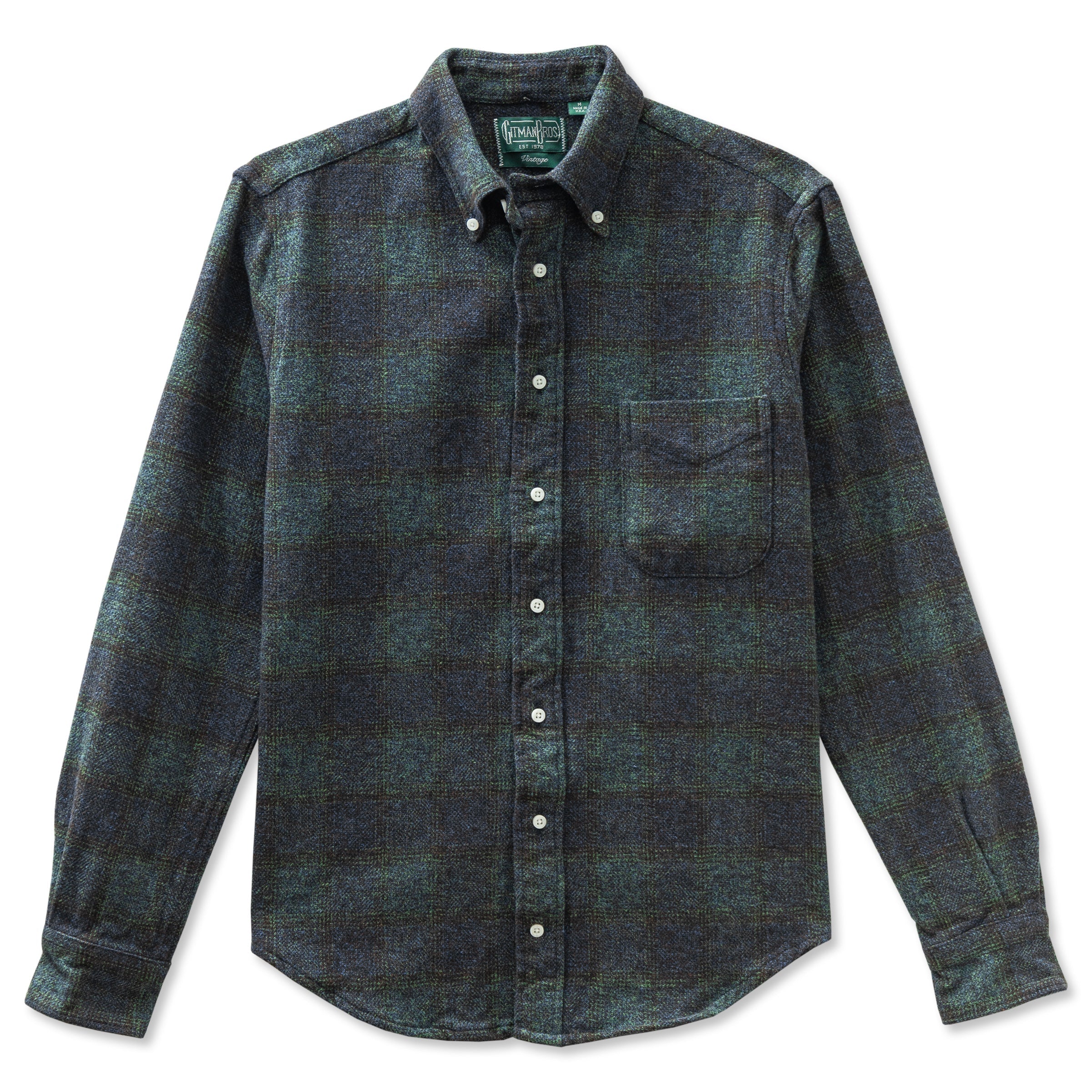 Navy Cotton Tweed Check
