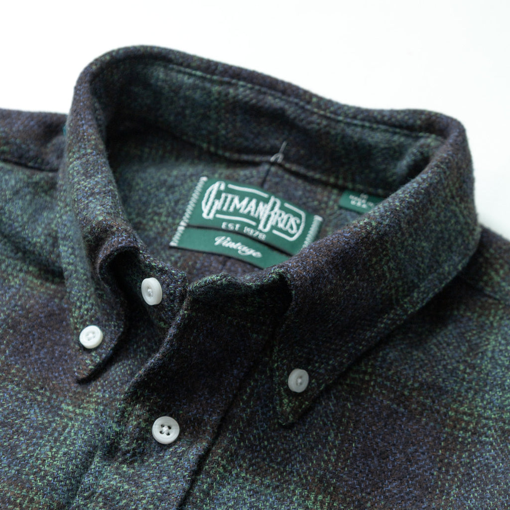 Navy Cotton Tweed Check
