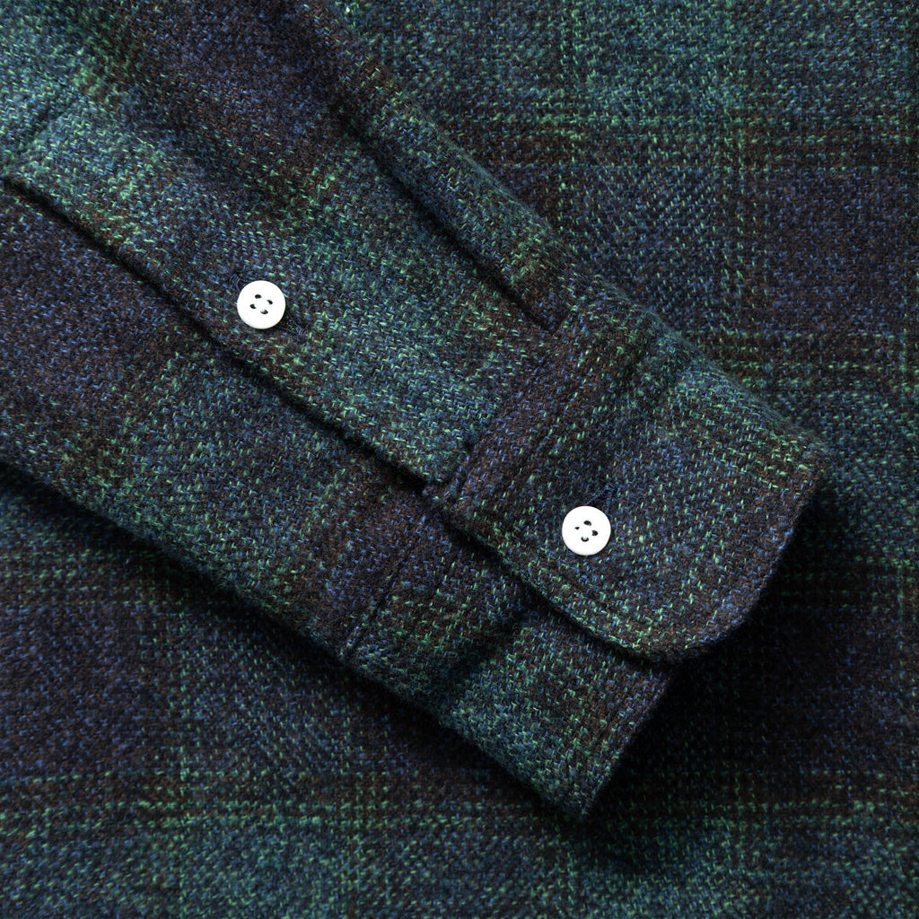 Navy Cotton Tweed Check