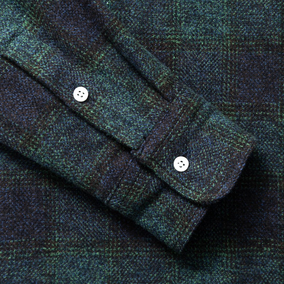 Navy Cotton Tweed Check