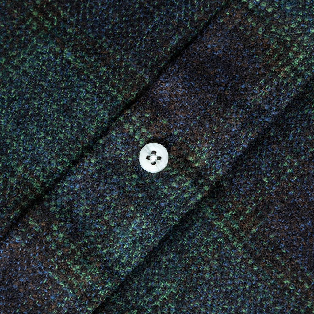 Navy Cotton Tweed Check