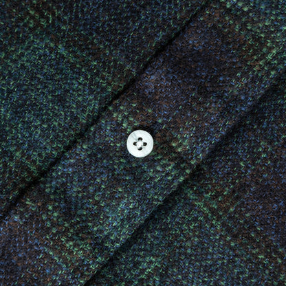 Navy Cotton Tweed Check